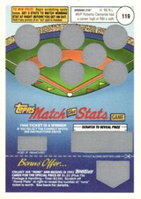 1992 Topps Warren Spahn Match the Stats Game
