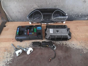 2013 PEUGEOT 208 1.2 HMZ ECU KIT VALEO 9805895780 BSI UNIT LOCK SET - Picture 1 of 5