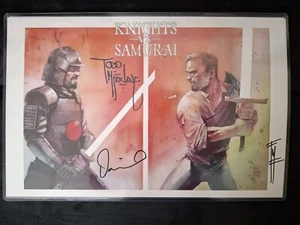 Knights Vs Samurai 11x17 Poster SIGNED by Todd McFarlane & David Dastmalchian - Picture 1 of 7