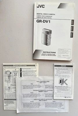 JVC Digital Video Camera GR-DV1 Operating Instructions - Image 1 of 2