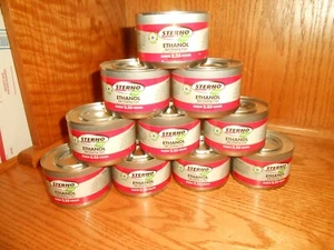 10 Cans Sterno - Burns 2.25 Hours ..Ethanol Camping Fuel - Picture 1 of 1