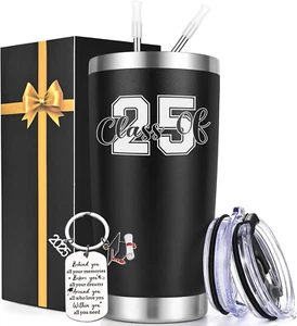 Graduation Gifts, Class of 2025 20Oz Tumbler with Keychain, High School College - Picture 1 of 12