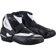 Alpinestars SMX-1 R v2 Size 45 Motorcycle Boots Sport Racing Summer Black White