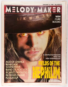 Fields of The Nephilim GOTH George Michael MELODY MAKER MAGAZINE January 16 1988 - Picture 1 of 6