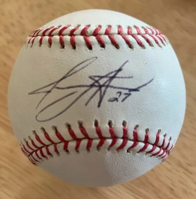 Jeremy Hermida Marlins Medias Rojas A’s Padres Firmado Oficial Grandes Ligas de Béisbol Foto 1 de 4