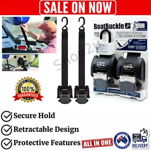 Boat Buckle G-2 Retractable Transom Tie Down 1 Pair-Au - Picture 1 of 9