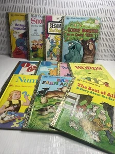 Lot of 11 Little Golden Books Various Titles Books 1970s- 1980 Vintage Sesame - Picture 1 of 21