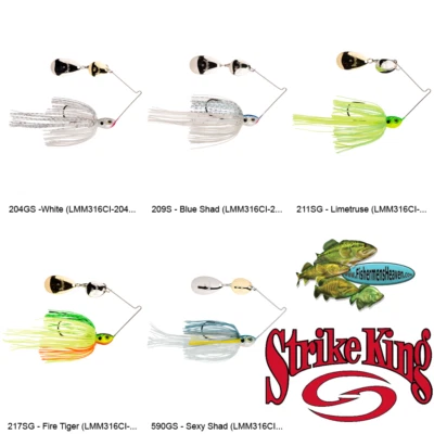 Señuelos de pesca Strike King Spinnerbait Lil Mr Money 3/16 oz (LMM316CI) de 5 colores Foto 1 de 4