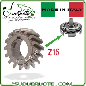 Pignone 16 Denti Campana Frizione 69 per Allungare Rapporto Vespa 50 Ape Piaggio - Foto 1 di 24