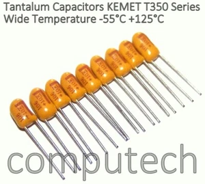 5 pezzi 10uF 10V Condensatore al Tantalio KEMET T350 series -55 +125°C - Imagen 1 de 1