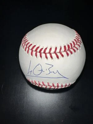 Cerveceros Infielder LYLE OVERBAY Firmado MLB Béisbol AUTO - Yankees Indians DBacks Foto 1 de 2