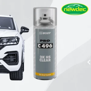 2K GLOSS CLEAR PAINT HS 400ML HIGH SPRAY TOUCH UP AUTOMOTIVE TOP COAT. HB 496 - Picture 1 of 1