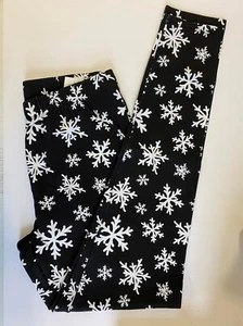 NOBO No Boundaries  Junior's Women's Ankle Leggings Snowflake L (11-13) Black - Picture 1 of 3