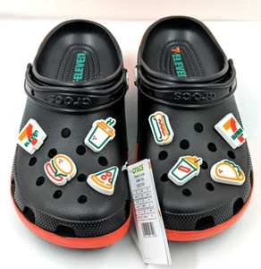 Crocs 7-Eleven X Classic Clog Black Men Slip On Sandals 208272-001 Men SZ-9 - Picture 1 of 11