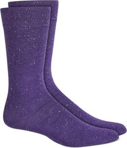Neu Alfani lila gesprenkelte lässige Crew-Socken für Herren, PK-2 Schuhe 7-12, Socken 10-13 - Bild 1 von 1