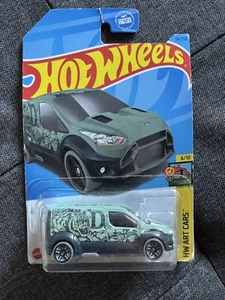 HOT WHEELS Ford Transit Connect Green 64/250 Art Cars 6/10 Long 2023 - Picture 1 of 2