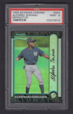 1999 BOWMAN CHROME REFRACTOR PARALLEL #350 ALFONSO SORIANO SP GRADED PSA 9 MINT