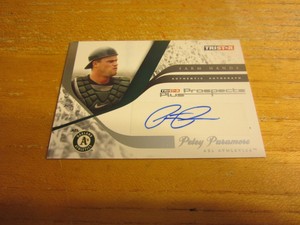 Petey Paramore 2008 TRISTAR Prospects Plus Farm Hands Autographs #FHPP Card A's