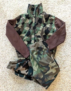 Browning mens M/L green camo fleece jacket and pants Hunting Set - Picture 1 of 8