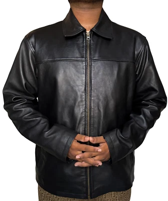 Mens Leather Jacket 100% Real Genuine Soft Lambskin Leather Classic Stylish Coat - Image 1 of 4