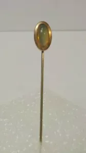 Antique Estate 14 K Gold Stick Pin, Opal Type Stone (#8) - Afbeelding 1 van 7