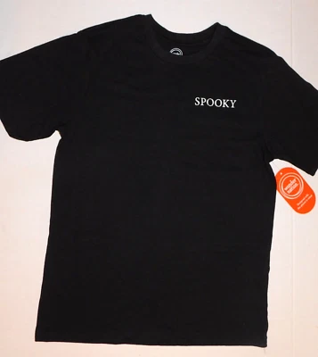 Boys Black T Shirt Size Small 6 7 Black Cat Moon Spooky Halloween - Image 1 of 4