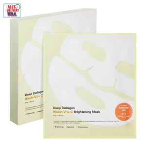Deep Collagen Niacin-Vita C Overnight Mask 37Gx4Ea | Real Collagen Face Mask wit - Picture 1 of 12