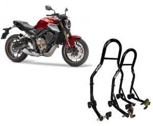 coppia 2 cavalletti alza moto da per Honda CB 125 300 650 R di tutti gli anni  - Imagen 1 de 6