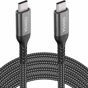 15FT USB C to USB C Cable 100W/5A,Type C Fast Charging,Pd Charger Cord for Iphon - Picture 1 of 12
