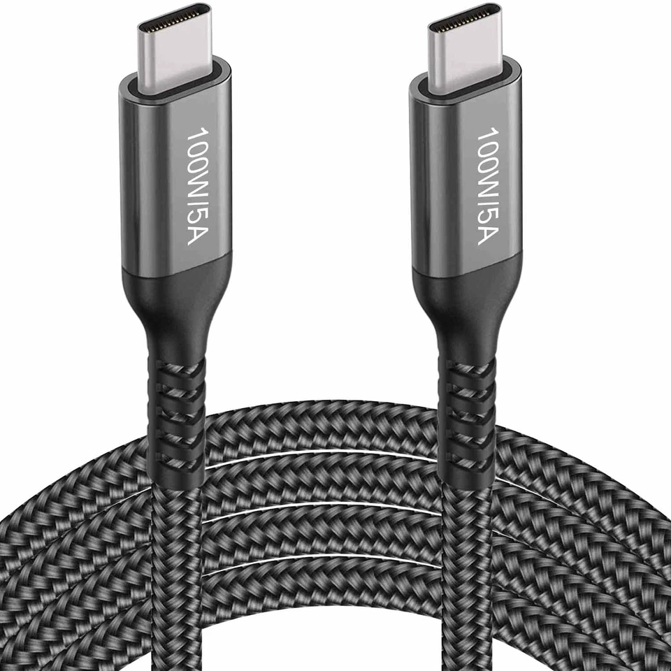 15FT USB C to USB C Cable 100W/5A,Type C Fast Charging,Pd Charger Cord for Iphon - Image 1 of 4