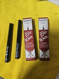 2X PACKS NYX Epic Wear Matte Liquid Liner Waterproof Eyeliner RED .12 fl oz
