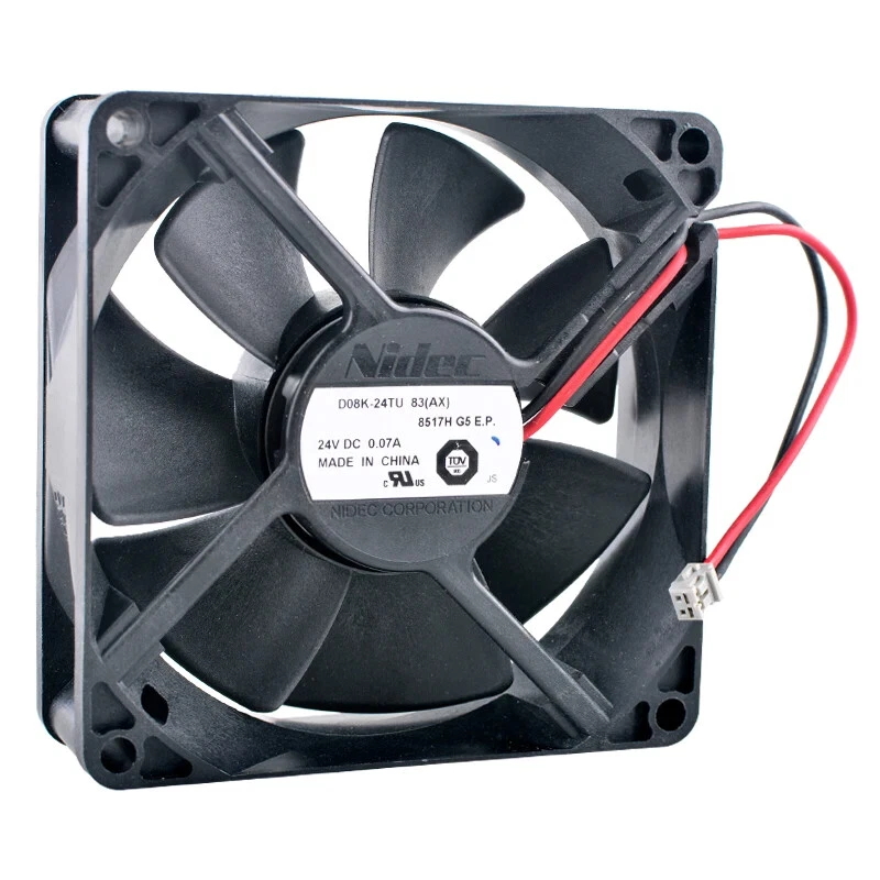 D08K-24TU 8cm 80mm DC24V 0.07A 2pin cooling fan for frequency converter - Image 1 of 4