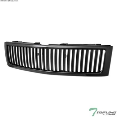 Topline For 2007-2013 Silverado 1500 Vertical Front Bumper Grille - Matte Black - Image 1 of 4