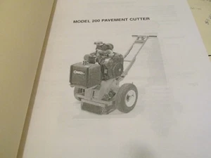 OEM Fabrik Craftco Modell 200 Pflasterschneider Teile Werkstatthandbuch Bücher - Bild 1 von 4