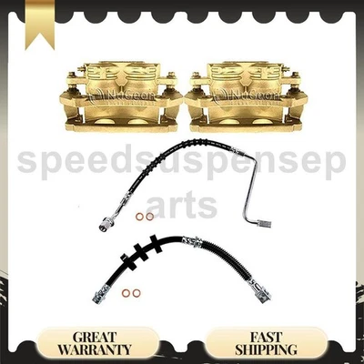 Juego de pinzas de freno delanteras manguera de freno 4 piezas para Ford Taurus X 3,5 L_ Foto 1 de 4