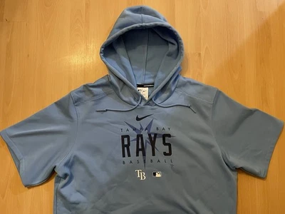 Tampa Bay Rays Grande Azul Claro Manga Corta Sudadera con Capucha Nike MLB Béisbol Foto 1 de 4