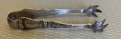 Pinzas de azúcar Art Nouveau amapola plata esterlina panadero Manchester antiguas 4" Foto 1 de 4