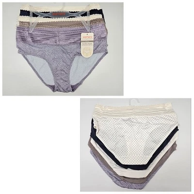 5 Pack WARNERS No Pinching Women's S M L XL Micro Hipsters Lace Waist Cream Navy - Image 1 of 4