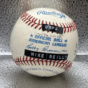 American League AL Umpire Signed Ball 4 Signatures Mike Reilly Tim Welke ++++ - Picture 1 of 6
