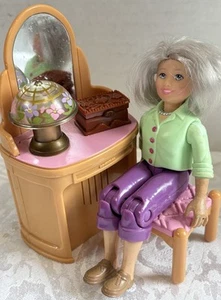 Fisher Price Loving Family Dollhouse Furniture Vanity Bureau Music Box + Grandma - Picture 1 of 6