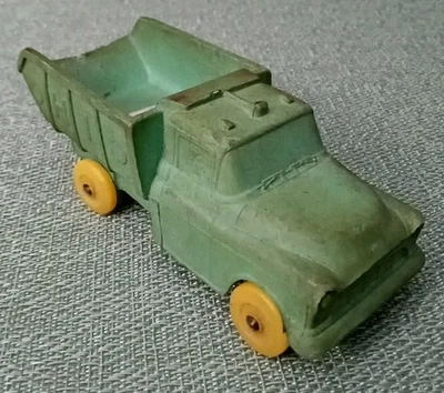 Camión de volteo de goma verde vintage muy raro castaño rojizo OHIO  Foto 1 de 4