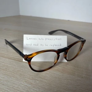 Ray-Ban RB5283 5607 Anteojos Marrón Gris Monturas Redondas Cerradura 49-21-145 - Imagen 1 de 8