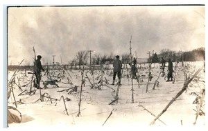 1904-1918 Echtfoto Postkarte der Winterjagdszene in Anita, Iowa - Bild 1 von 2