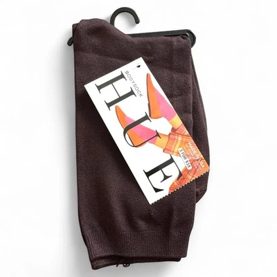 HUE Espresso Brown Bodysock Womens One Size Dress Socks New - Image 1 of 4