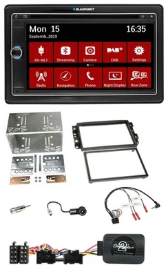 Blaupunkt 2DIN USB DAB Lenkrad Bluetooth TMC Navigation für Chevrolet Aveo Capti - Bild 1 von 4