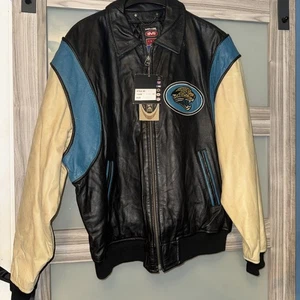 Giacca squadra vintage Jacksonville Jaguars vera pelle XXL - Foto 1 di 20