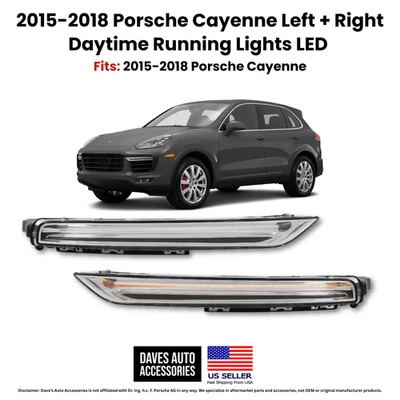 2015-2018 Porsche Cayenne 958.2 Left & Right Daytime Running Lights LED - Image 1 of 4