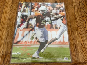 Fotografia firmata Bijan Robinson 16x20 Texas Longhorns testimone BAS - Foto 1 di 3
