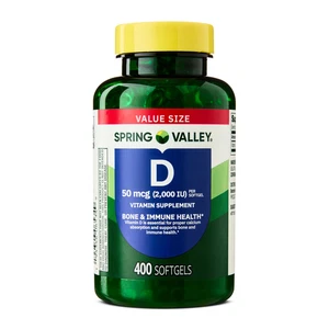 Spring Valley Vitamin D3 Supplement, 50 mcg (2,000 IU), Value Size, 400 Softgels - Picture 1 of 7