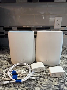 Netgear Orbi RBR50v2 Router + RBS50v2 Satellite Tri-Band Mesh WiFi - Working - Picture 1 of 3